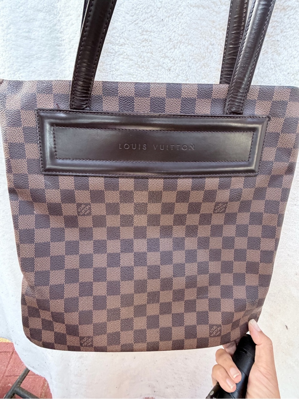 Louis Vuitton Brown Damier Messenger Bag with Dark Chocolate Trim